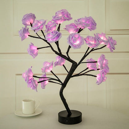 Betoverde Rozenboom met LED Verlichting voor Romantische Sfeer Roze