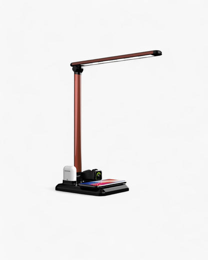 Buenta – Elegante Bureau Lamp met Draadloos Opladen SEREIN Rood