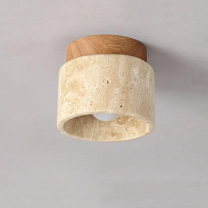 Buijou - Marmer & Hout Plafondlamp Voor Elegante Interieurs Walnoot hout