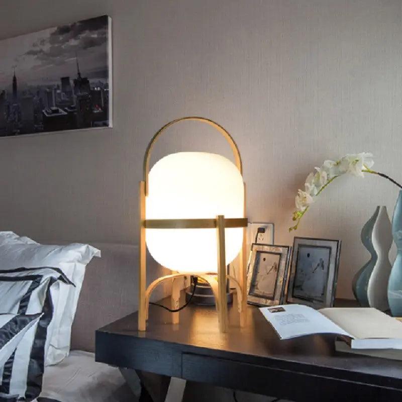 Buijou Tafellamp - Cesta Hout met Tijdloos Ontwerp en Elegant Design