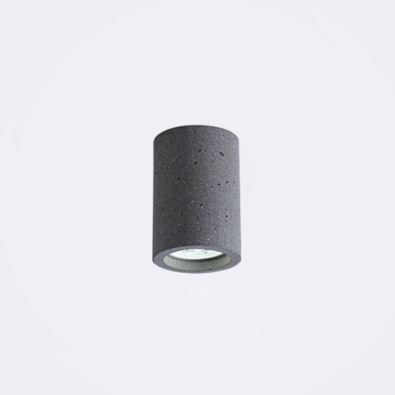 Mystic - Cement Cilinder LED Plafondlamp - Minimalistisch Design Donkergrijs 10 CM