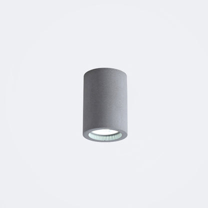 Mystic - Cement Cilinder LED Plafondlamp - Minimalistisch Design Lichtgrijs 10 CM