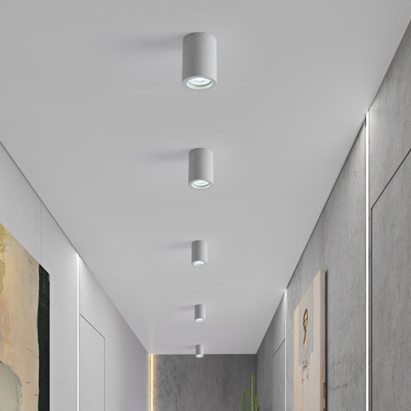 Mystic - Cement Cilinder LED Plafondlamp - Minimalistisch Design