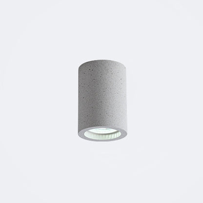 Mystic - Cement Cilinder LED Plafondlamp - Minimalistisch Design Wit 10 CM