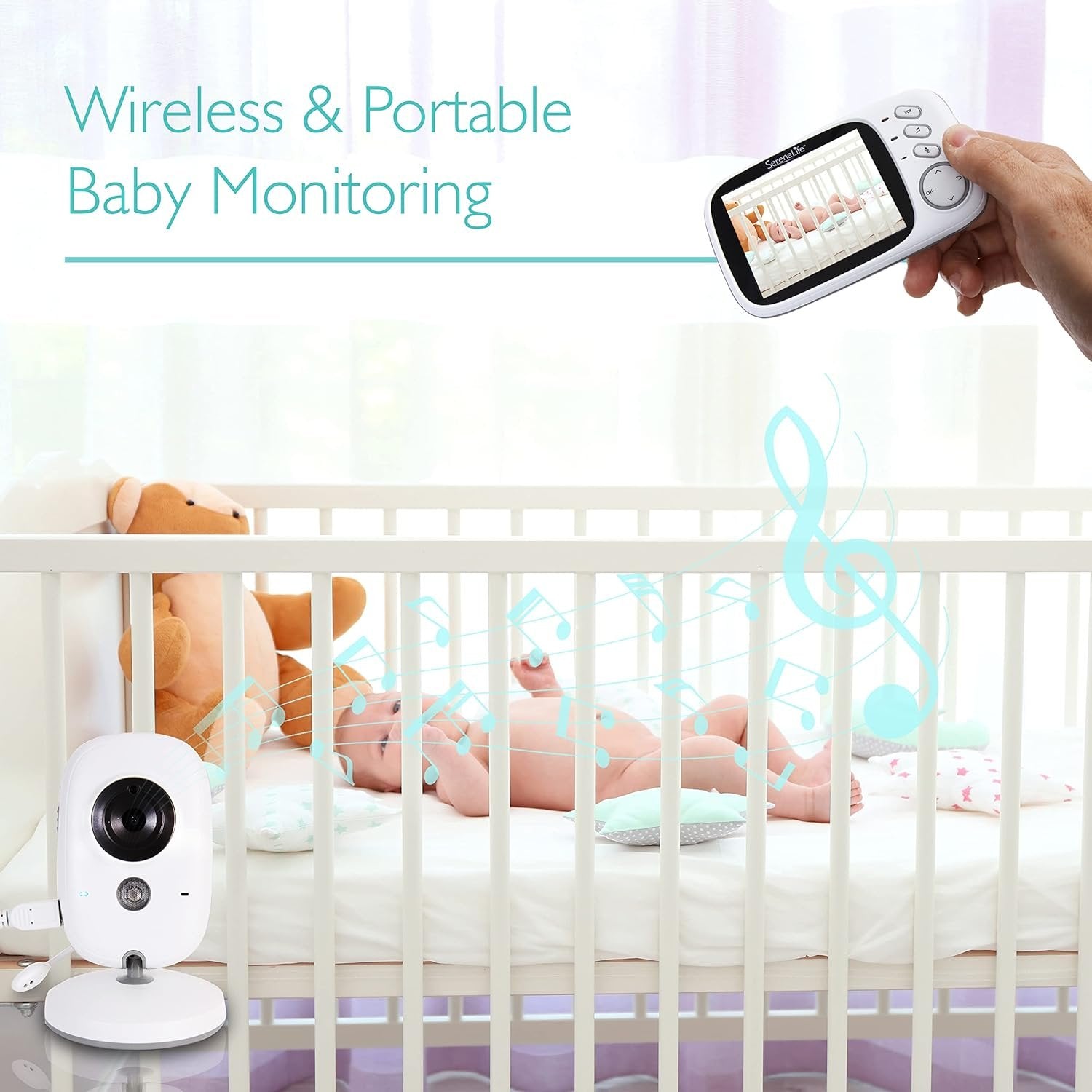 Digitale Babyfoon - 2.4G, 3.2 Inch LCD, Nachtzicht & Camera