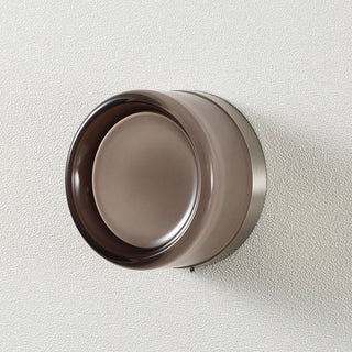 Mystic - Dimple Flush Mount Wandlamp Rookgrijs+Nikkel D 13 cm x H8 cm