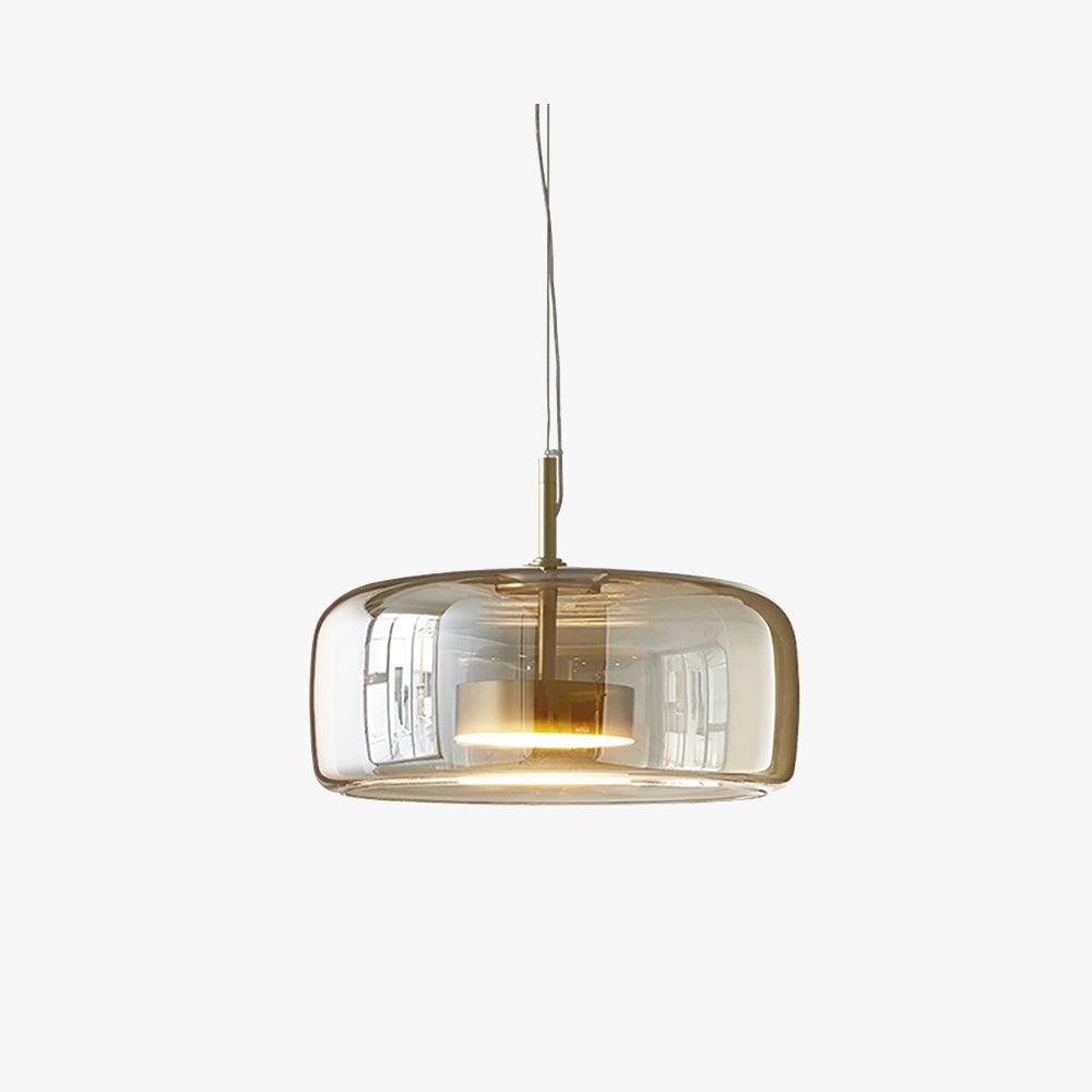 Glühzauber - Luxe Retro LED Hanglampen van Gouden Metaal en Glas