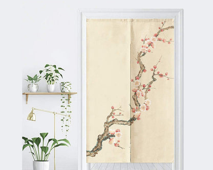 Kōmei - Japanse Bloemen Noren Deur Gordijn voor Decoratieve Privacy