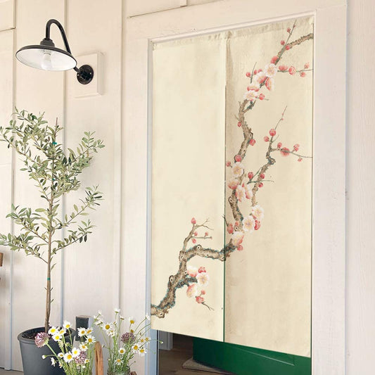 Kōmei - Japanse Bloemen Noren Deur Gordijn voor Decoratieve Privacy