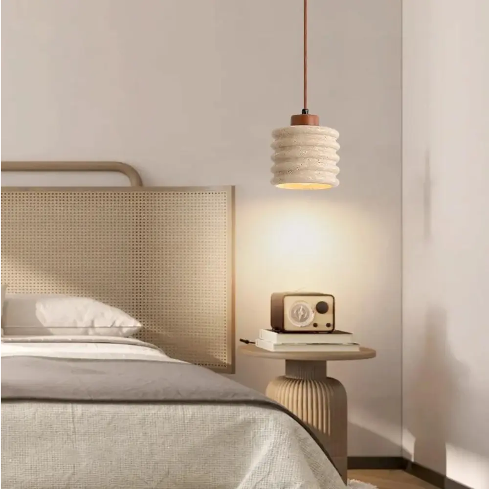 Kōmei - Japanse Hanglamp van Natuurlijke Steen voor Elegante Sfeer