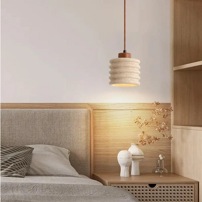 Kōmei - Japanse Hanglamp van Natuurlijke Steen voor Elegante Sfeer