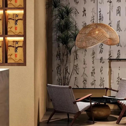 Kōmei Wabi-Sabi - Japanse Hanglamp van Bamboe en Rotan