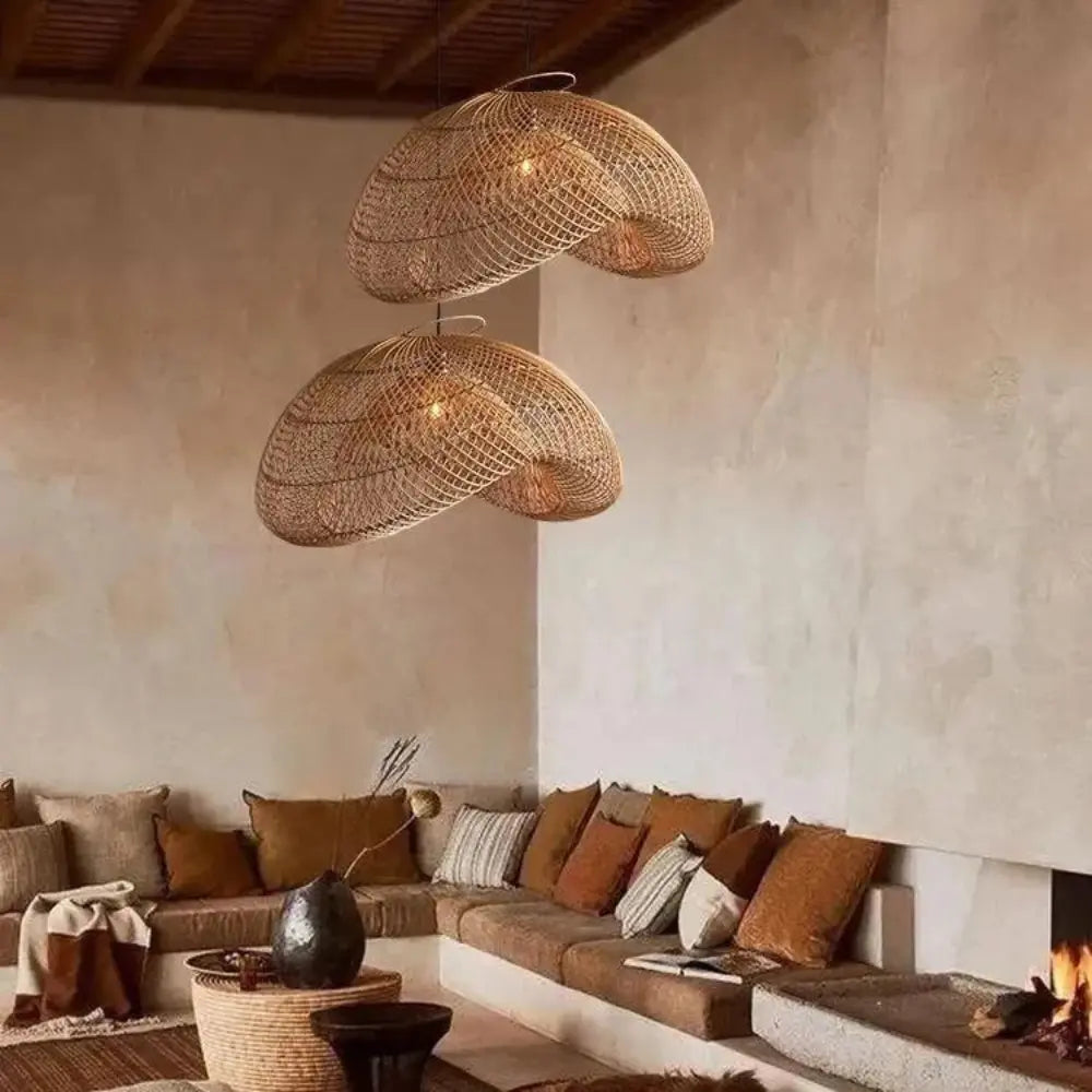Kōmei Wabi-Sabi - Japanse Hanglamp van Bamboe en Rotan
