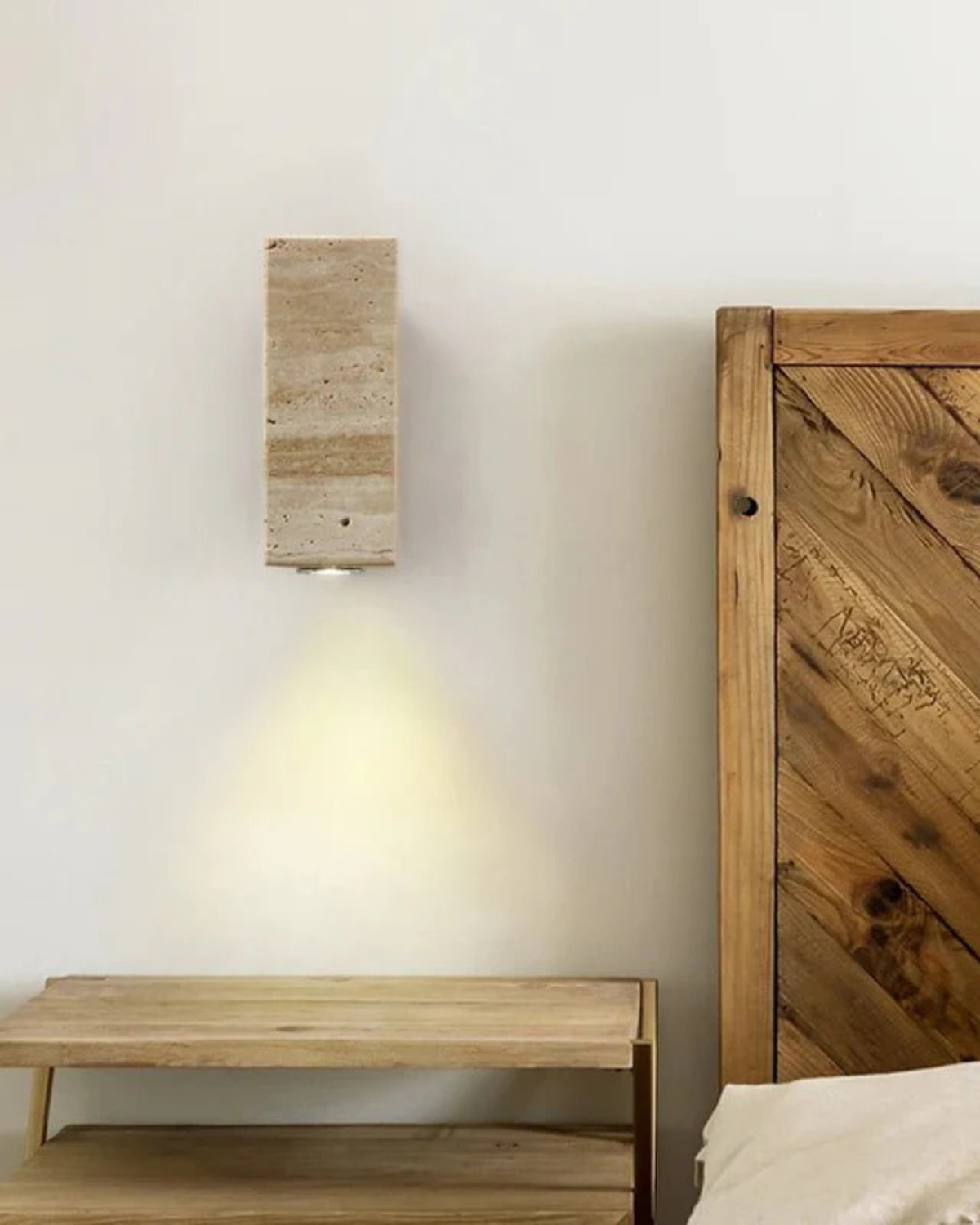 Lumino - Bloc Lamp van Natuursteen met Warme Gloed