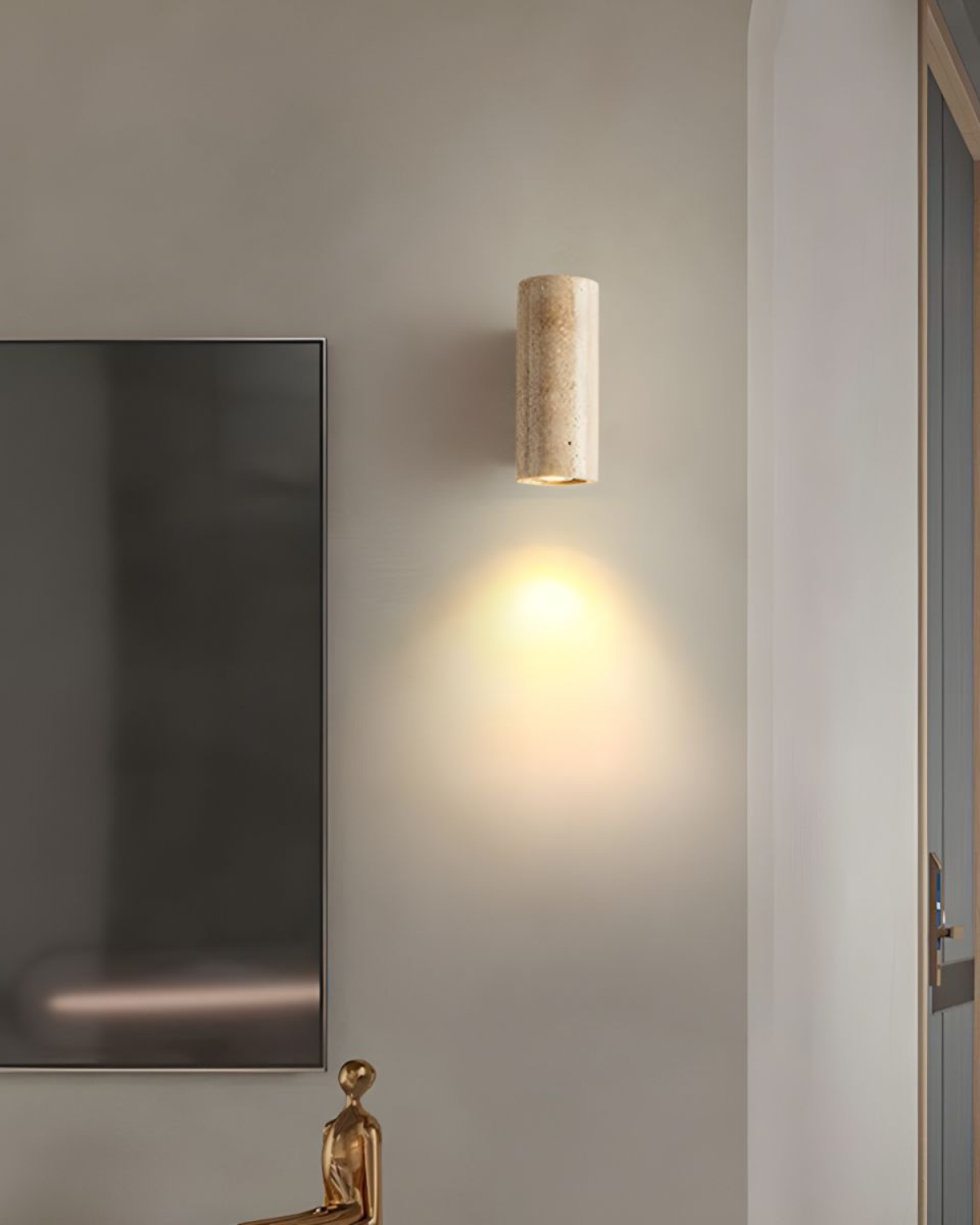 Lumino - Bloc Lamp van Natuursteen met Warme Gloed