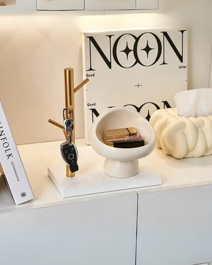 HUE Champignon - Chic Ceramische Houder voor Sleutels en Sieraden