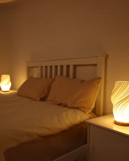 Saoel – 'Wavy' Sculpted 3D Golf Geprinte Tafellamp