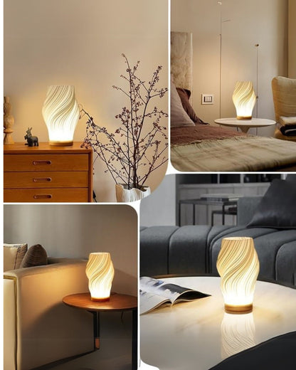 Saoel – 'Wavy' Sculpted 3D Golf Geprinte Tafellamp