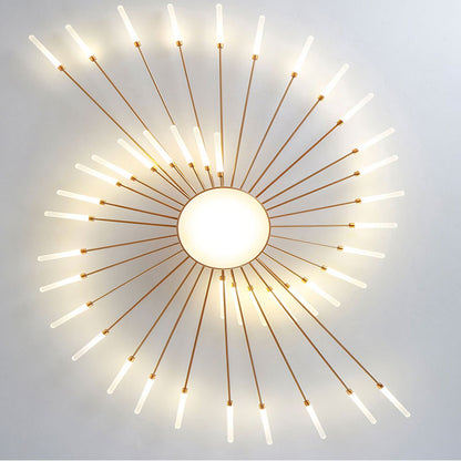 Nørdix - Moderne Vuurwerk LED Plafondlampen Zwart Goud Woonkamer SEREIN