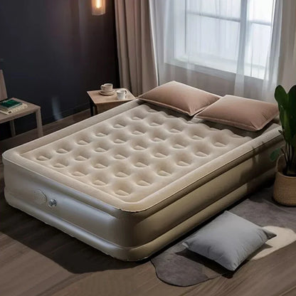 Luxe Opblaasbare Luchtmatras – Ultra-Dikke Glamping Bed met Ingebouwde Pomp