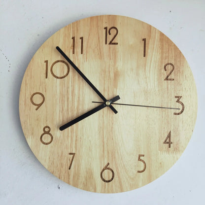 Moments - Minimalistische Bamboo Stille Wandklok Ticaro 30cm