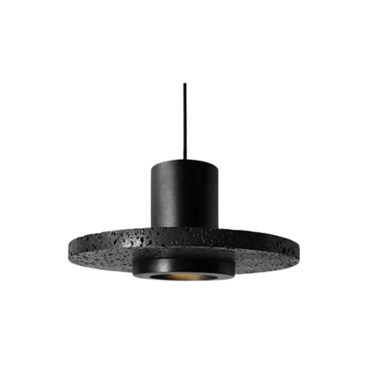 Morani Milano - Hanglamp van Luxe Zwart Natuursteen voor Modern Interieur ø28cm