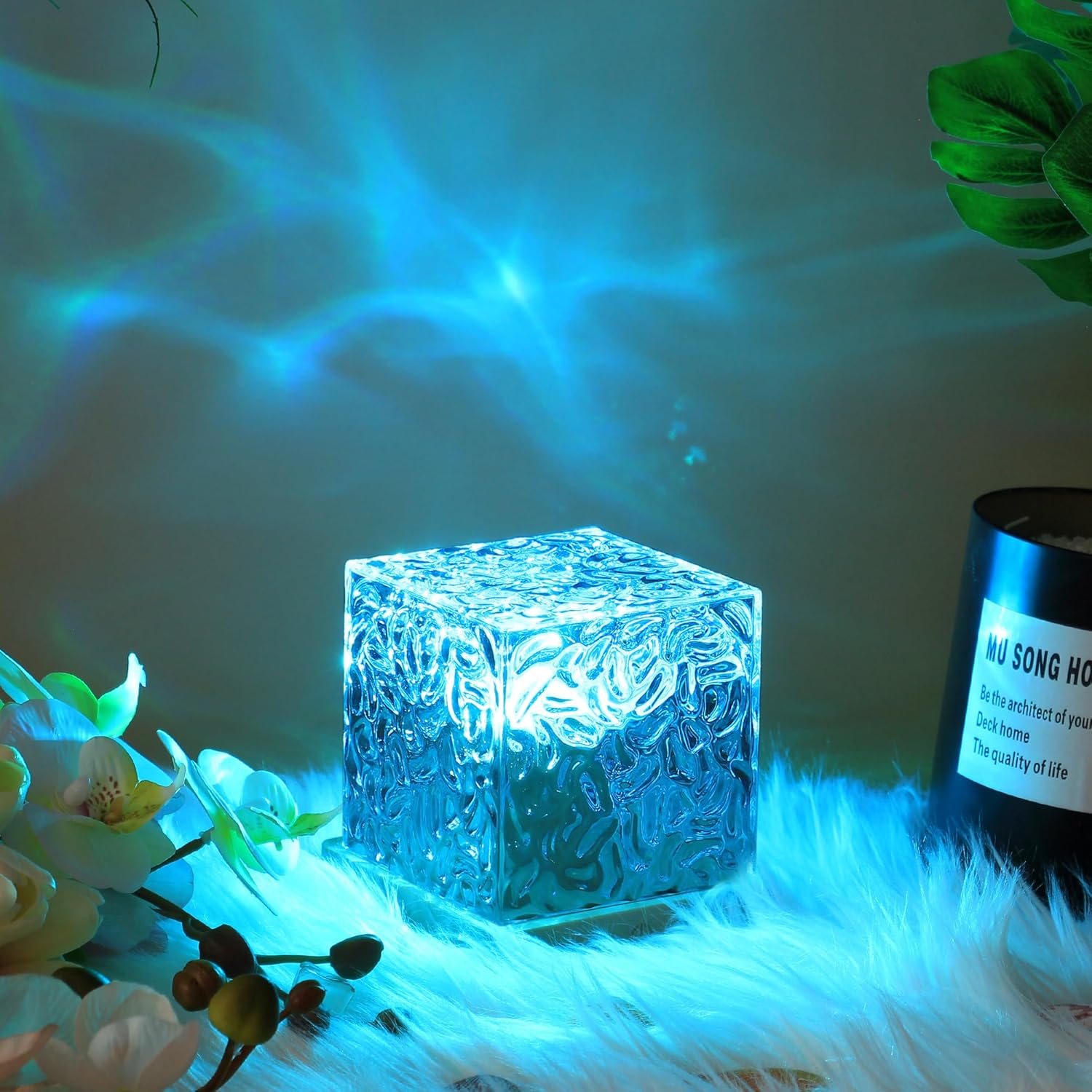 Nørdix - Noordlicht Lamp met Hout en 16 Kleuren Opties