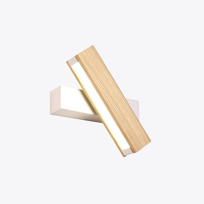 Nordlys - Moderne Houten Roteerbare LED Wandlamp voor Slaapkamer Wit Wit