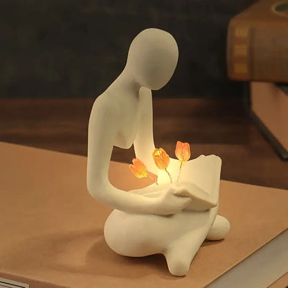 Resin Abstracte Elesso - Tulpen Nachtlamp | Elegante Slaapkamerdecoratie