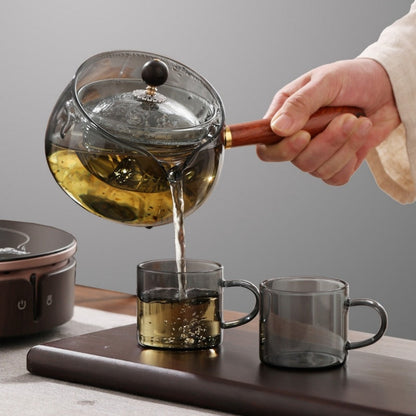 Rotary Glazen Theepot met Infuser voor Perfecte Thee SEREIN