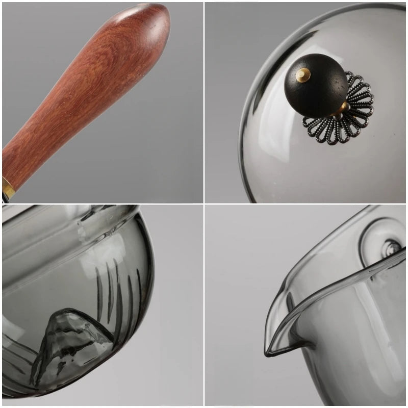 Rotary Glazen Theepot met Infuser voor Perfecte Thee SEREIN