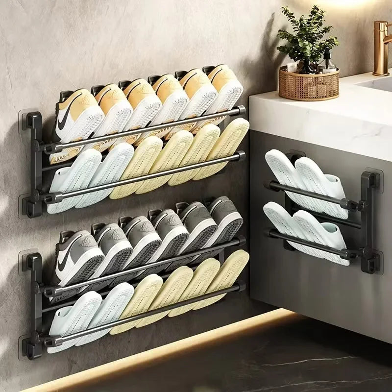 Wandgemonteerde Opvouwbare Schoenenrek 65cm