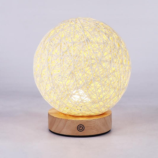 Solace - LED Tafellamp met Rotan Wicker Kap voor Sfeervolle Verlichting