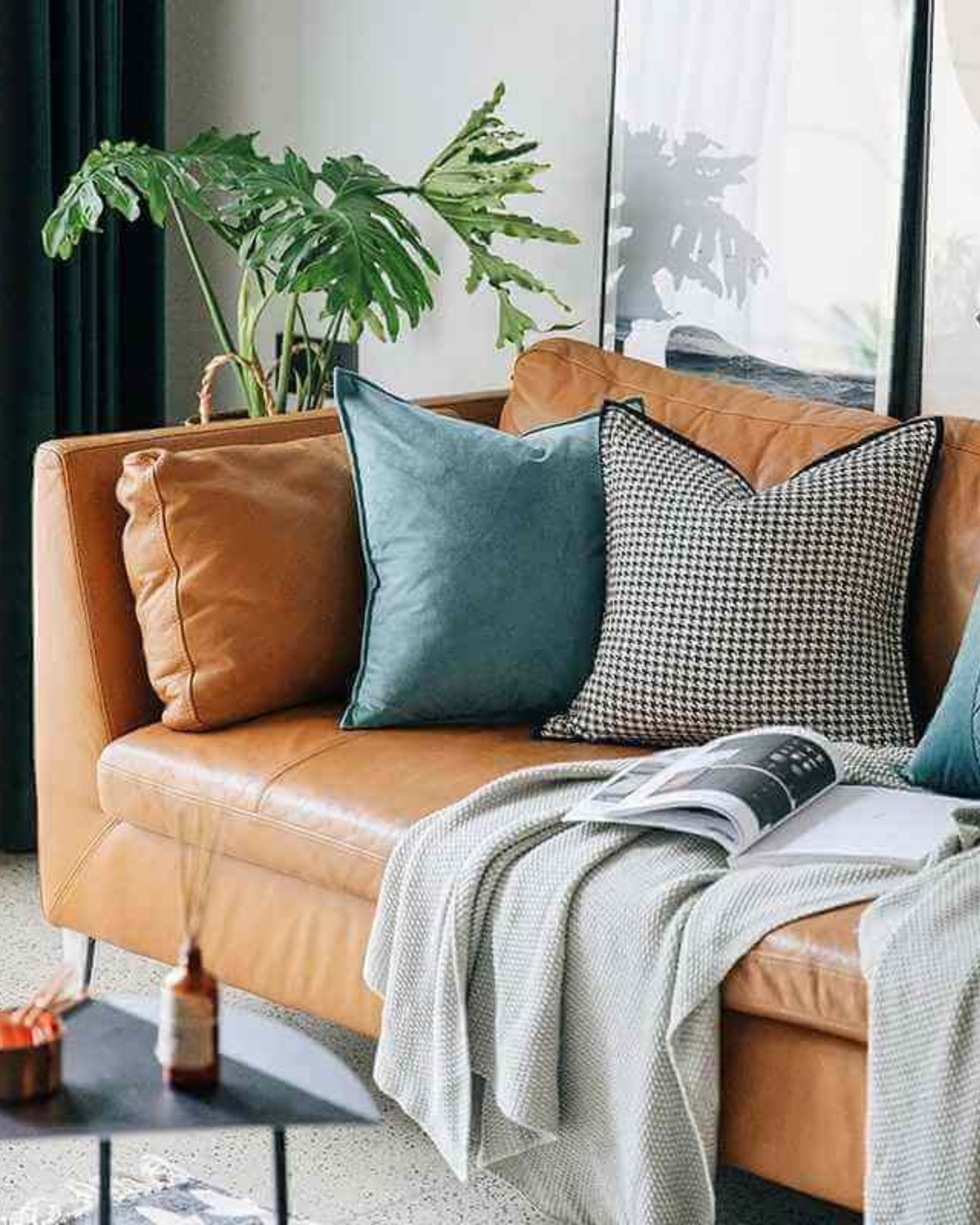 Soluna Home - Pied-de-Poule Kussenhoes voor Tijdloze Elegantie