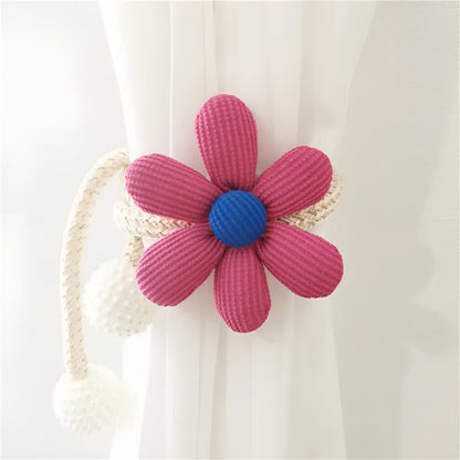 Speelse Bloem Gordijn Knoop Roze roze
