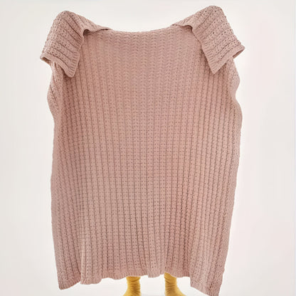 Vintage Chunky Knit Deken Rozenhout