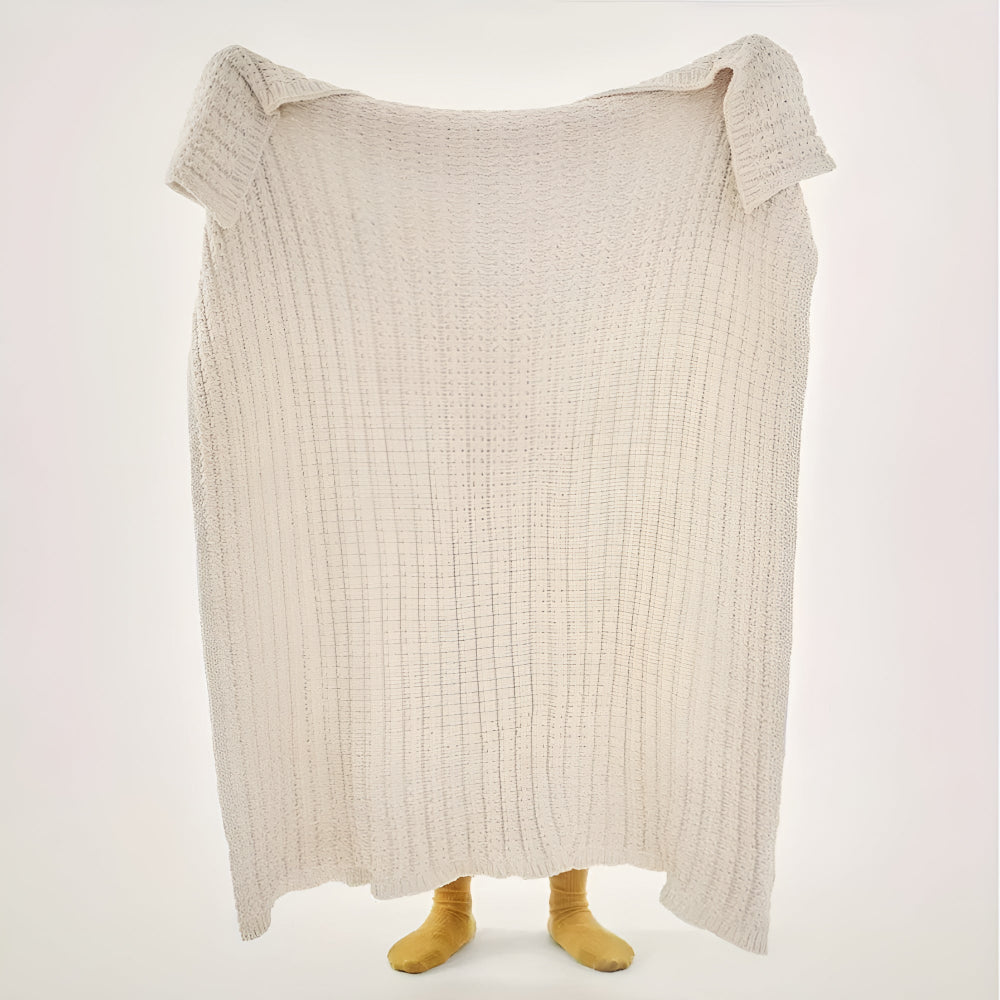 Vintage Chunky Knit Deken Warm zand