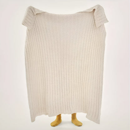 Vintage Chunky Knit Deken Warm zand