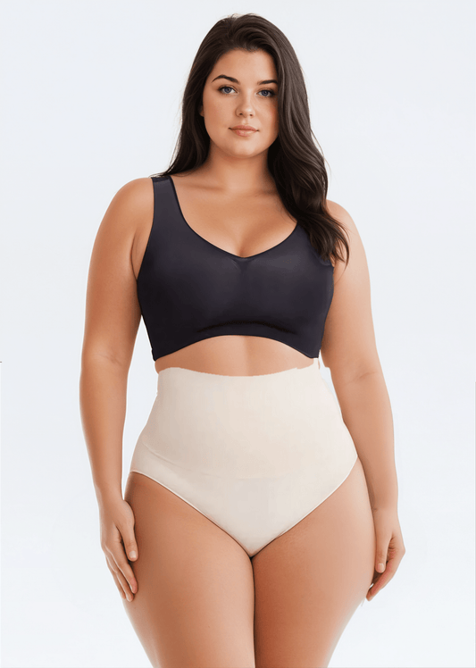 Corrigerende High Waist String Shapewear Ondergoed Beige