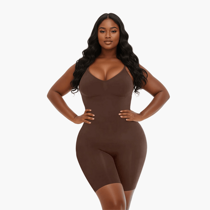 Full Body Sculpt Bodysuit Met Lage Rug Bruin