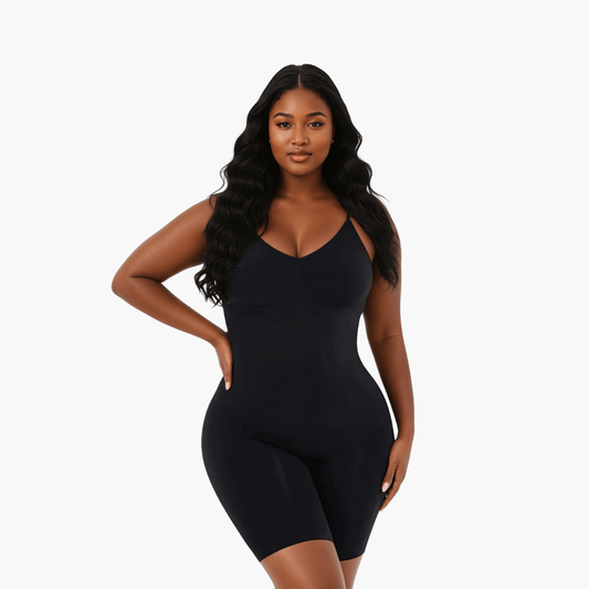 Full Body Sculpt Bodysuit Met Lage Rug Zwart