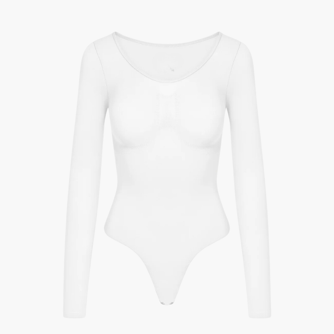 Snatchende Shaping Bodysuit Met Lange Mouwen En String