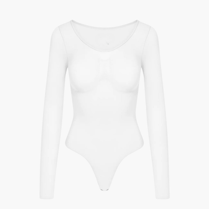 Snatchende Shaping Bodysuit Met Lange Mouwen En String