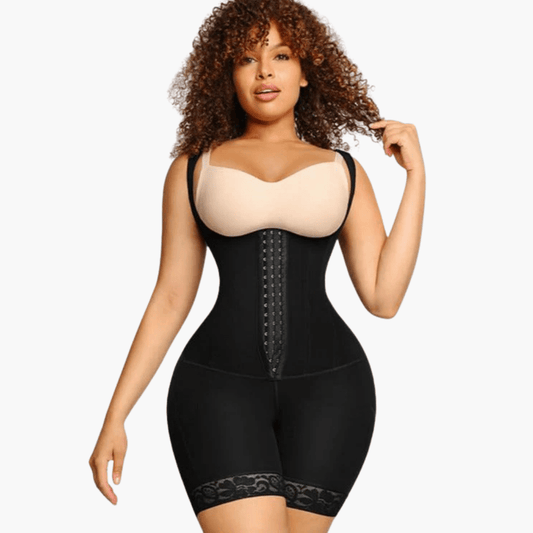 Colombiaanse Faja Bodysuit Hoge Compressie en Shaping Zwart