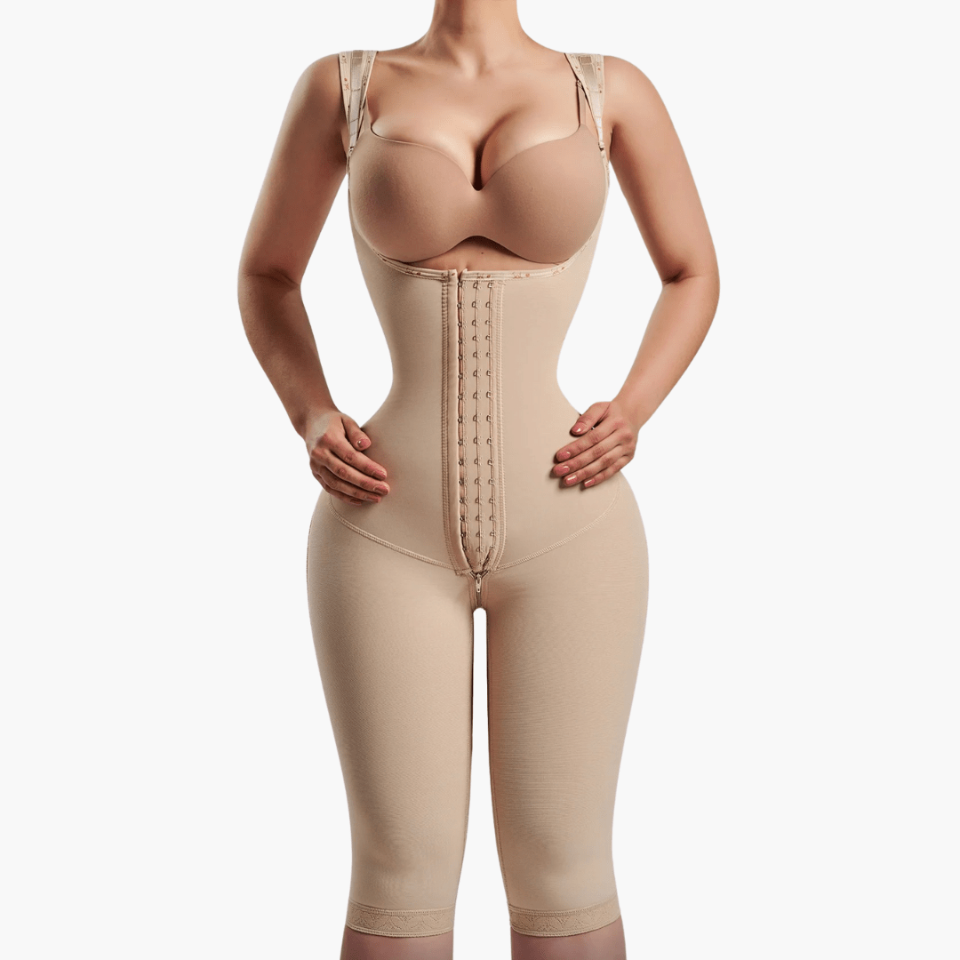 Originele Full-Body Colombiaanse Faja Hoge Compressie en Comfort Beige
