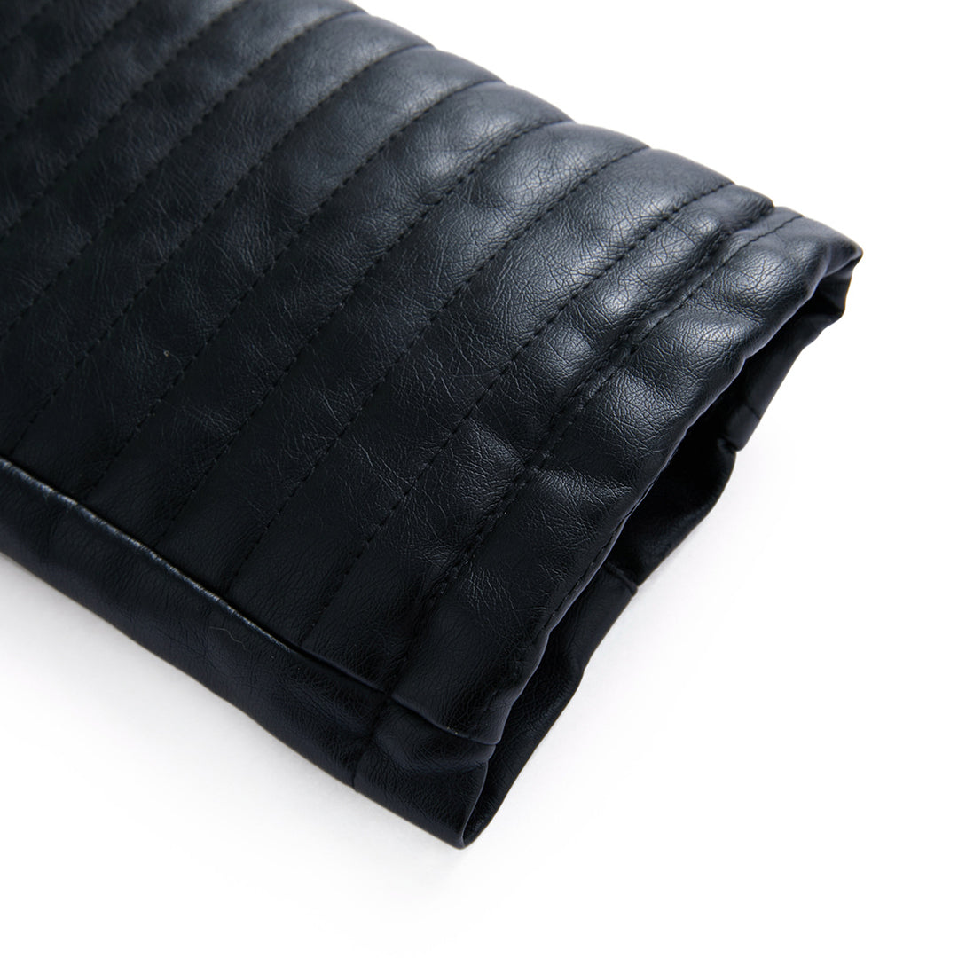 Dames Leren Jas Asymmetrische Rits Klassieke Reverskraag Zacht Leer