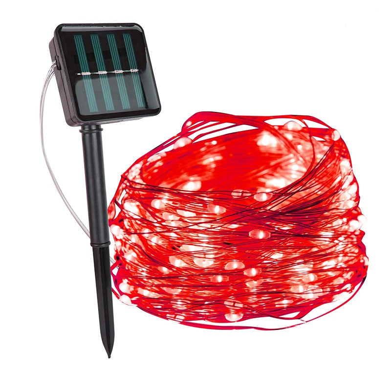 Solar Tuinverlichting LED Sprookjeslichtjes – Waterdichte Touwverlichting voor Tuin en Patio, Zonne-energie Aangedreven, 5-30 Meter Rood