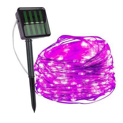Solar Tuinverlichting LED Sprookjeslichtjes – Waterdichte Touwverlichting voor Tuin en Patio, Zonne-energie Aangedreven, 5-30 Meter Roze