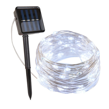 Solar Tuinverlichting LED Sprookjeslichtjes – Waterdichte Touwverlichting voor Tuin en Patio, Zonne-energie Aangedreven, 5-30 Meter Wit