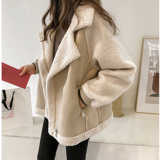 Dames Suede Vest Winter PU Leer Beige